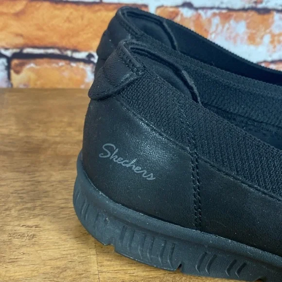 Skechers Women's Black BE-COOL Warmhearts Slip On Comfort Loafers Sz 10 - Picture 4 of 14